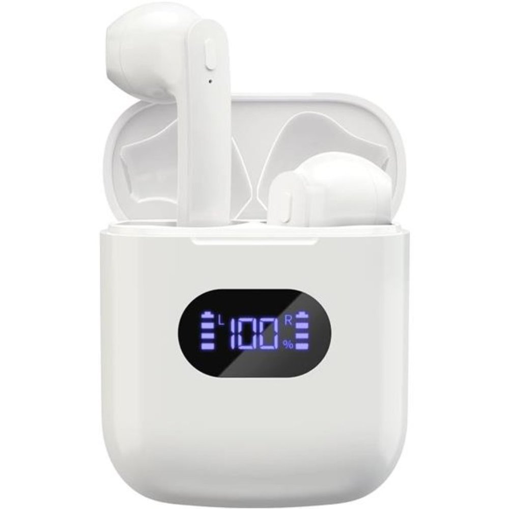 White Bluetooth 5.3 Earbuds W/ Crystal Clear sound